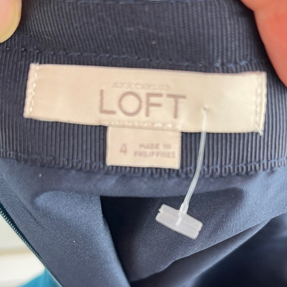 Ann Taylor LOFT Wool Blend Mini Wrap Skirt A-line Asymmetrical Teal Sz 4 - Picture 8 of 10